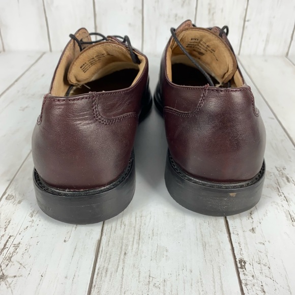 Florsheim Mens Size 10 D Burgundy Leather Oxfords Split Toe Lace Up Shoes - Picture 6 of 11